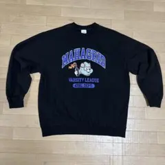 MAHAGRIDトレーナー　黒　プリント