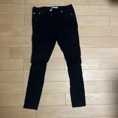 GRL スキニーデニム ブラック ダメージ加工