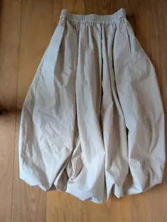 GU グレージュ バルーンスカート ロング丈 ウエストゴム