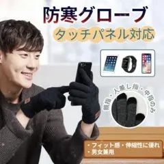 手袋 メンズ スマホ対応 防寒 グレー 男女兼用 裏起毛 秋冬 冬用 暖かい