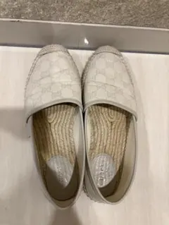 美品】GUCCI GG柄 エスパドリーユ スリッポン シルバー 37 - メルカリ