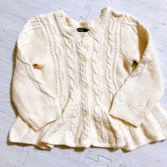 babyGap ベビーギャップ ケーブルニットカーデ ィガン アイボリー 90