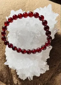 ［天然石］ ガーネットブレスレット ワインレッド色　高品質