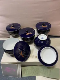 【新品•未使用】★香蘭社　湯呑　蓋付き