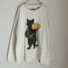 go slow caravan 猫 焼き芋 ロングTシャツ ロンT 3サイズのサムネイル