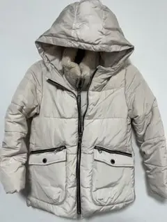 ZARA Girls Kids ダウンコート　アイボリー　ベージュ　140cm