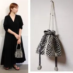 ヴィンテージ ビーズ巾着バッグ