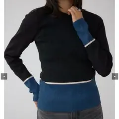 AZUL 亮片雙色針織上衣