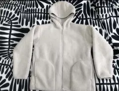 美品 無印良品 ボアフリースパーカー ライトベージュ