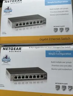 ２ヶセット新品未開封NETGEAR GS108E 8ポート スイッチングハブ