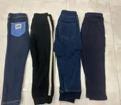 キッズ デニム レギンス パンツ 4本セット まとめ売り