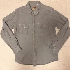 CAMCO 長袖シャツ ヒッコリーストライプ Lのサムネイル
