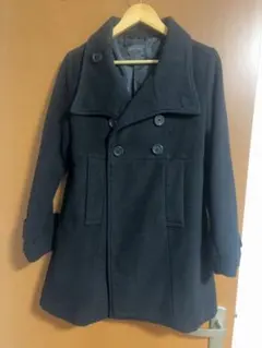 最終価格！ ダブルブレストピーコート ブラック