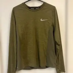 Nike DRI-FIT オリーブグリーン 長袖シャツ L