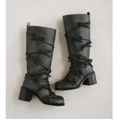 Darich レースアップロングブーツ ブラック