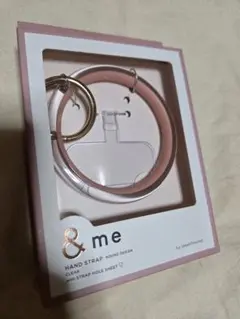 スマホ　ハンドストラップ　クリアリングピンク &me　ELECOM　672のサムネイル