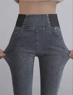 ハイウエスト ストレッチデニムスキニーパンツ