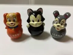 ディズニー　わんわん物語　起き上がり小法師　おまけフィガロ付