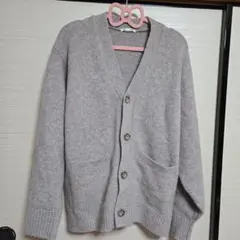 GU　パフニットカーディガン　ベージュ　M