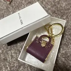 MICHAEL KORS パープル ミニバッグ型キーケース