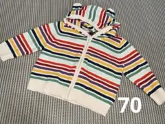 baby GAPカラフルストライプパーカー　ファスナー