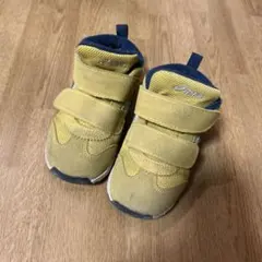 ASICS ベルクロスニーカー イエロー/ネイビー