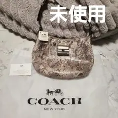 未使用　コーチ　蛇革　COACH スネーク　 ハンドバッグ