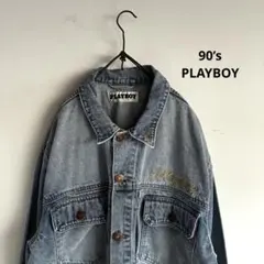 90’s ビンテージ PLAYBOY プレイボーイ デニムジャケット XL