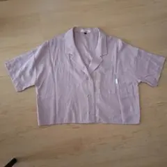 美品 ピンクラテ 半袖ブラウス 160