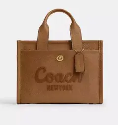【新品】COACH カーゴ トートバッグ 26 2way レザー　ハニーメープル 新品】COACH カーゴ トートバッグ 26 2way レザー ハニーメープル