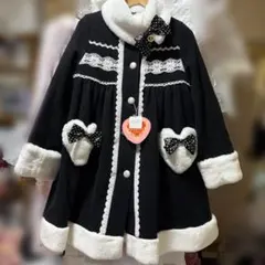 限定値下げ⭐️限定出品　ドットリボン♡ハートマーガレットコートのサムネイル