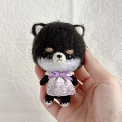 黒柴犬あみぐるみのサムネイル