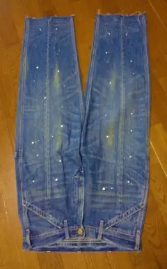 ゆったりシルエット/M/Leeリー/ペインターパンツ/ペンキorビンテージ加工