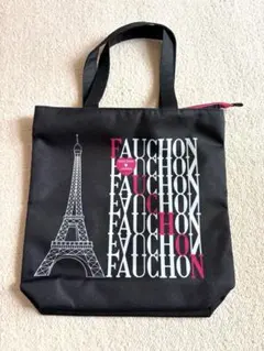 FAUCHON フォション エッフェル塔 トートバッグ 黒 ピンク 高島屋