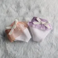 ブライス、1/6サイズ、アイシードール、リカちゃん下着、紫、ピンク2枚セット①