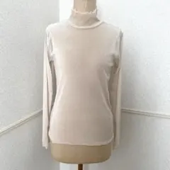 美品♡LOWRYS FARMベロアチュールハイネックロンTフリーサイズ♡ホワイト
