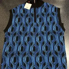 SLY 幾何学模様ノースリーブニットチュニック