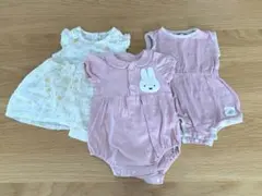 70サイズ＊バースデイ＊ロンパース3点セット