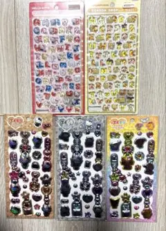 正規品 サンリオ 文字 ボンボンドロップシール ぷくキラチャームステッカー