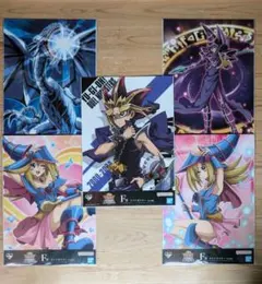 遊戯王　一番くじ　シリーズvol4-三幻神顕現-　F賞クリアポスター5種