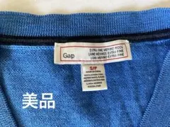 Gap エクストラファインメリノウール Vネックセーター Sライトブルー　メンズ