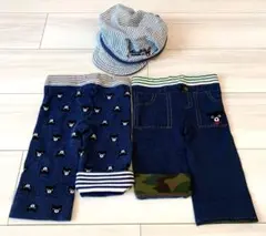 ダブルビー　ズボン２着＆帽子セット