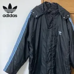 90s adidas ナイロン　ベンチコート　裏起毛　トレフォイル　トラック