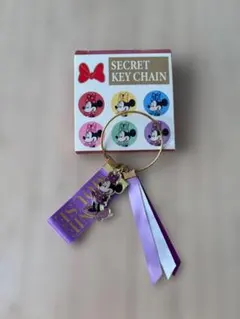 【ディズニーストア】ミニーマウス シークレットキーチェーン紫