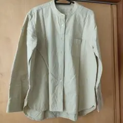 2月末出品終了　洗いざらしオックススタンドカラーシャツ Lサイズ