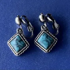 H*a様 イヤリング(28) 美品　エメラルド翡翠風˚✧₊天然イヤリング　ターコ