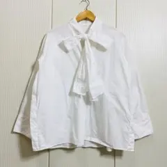 SALON ADAM ET ROPE タイプライターボウタイブラウス