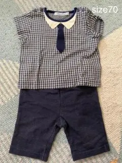 ファミリア familiar 男の子　セットアップ　半袖　70 セレモニー