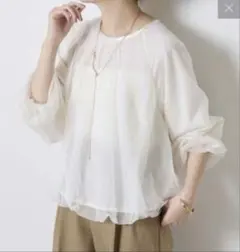 COLLAGE GALLARDAGALANTE チュールバルーンブラウス