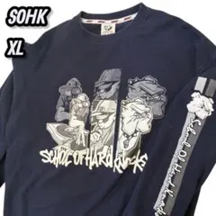 SOHK スウェット ネイビー XL ビッグシルエット スクールオブハード